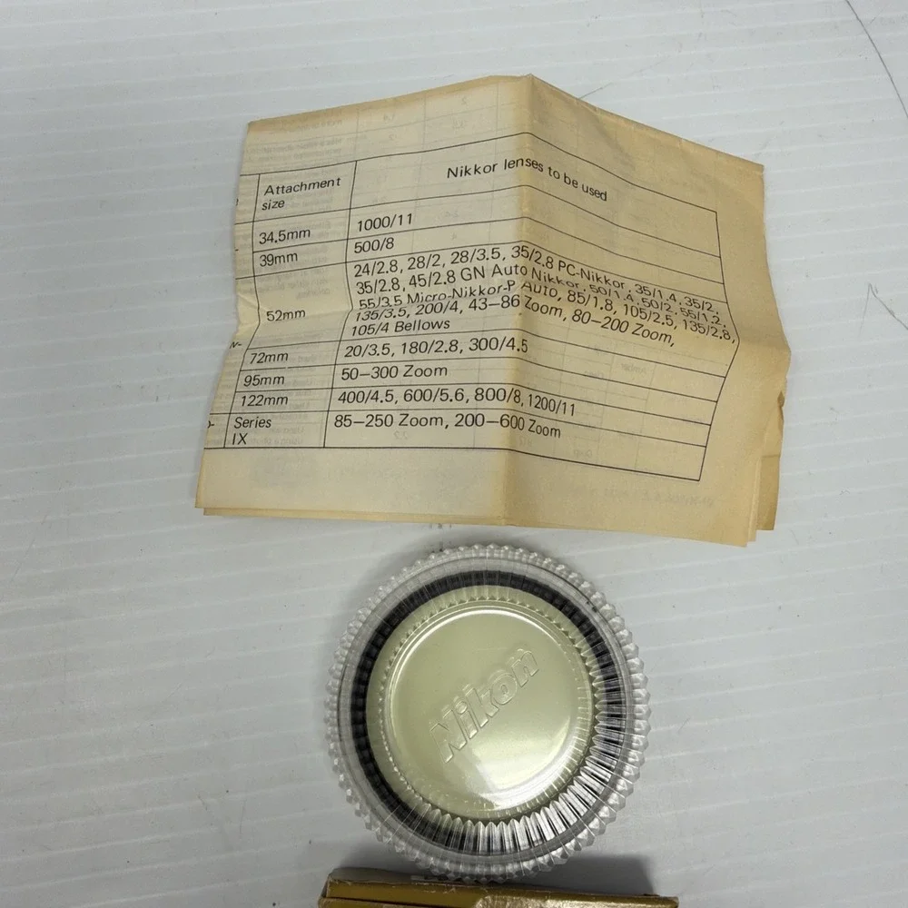 Nikon filter screw